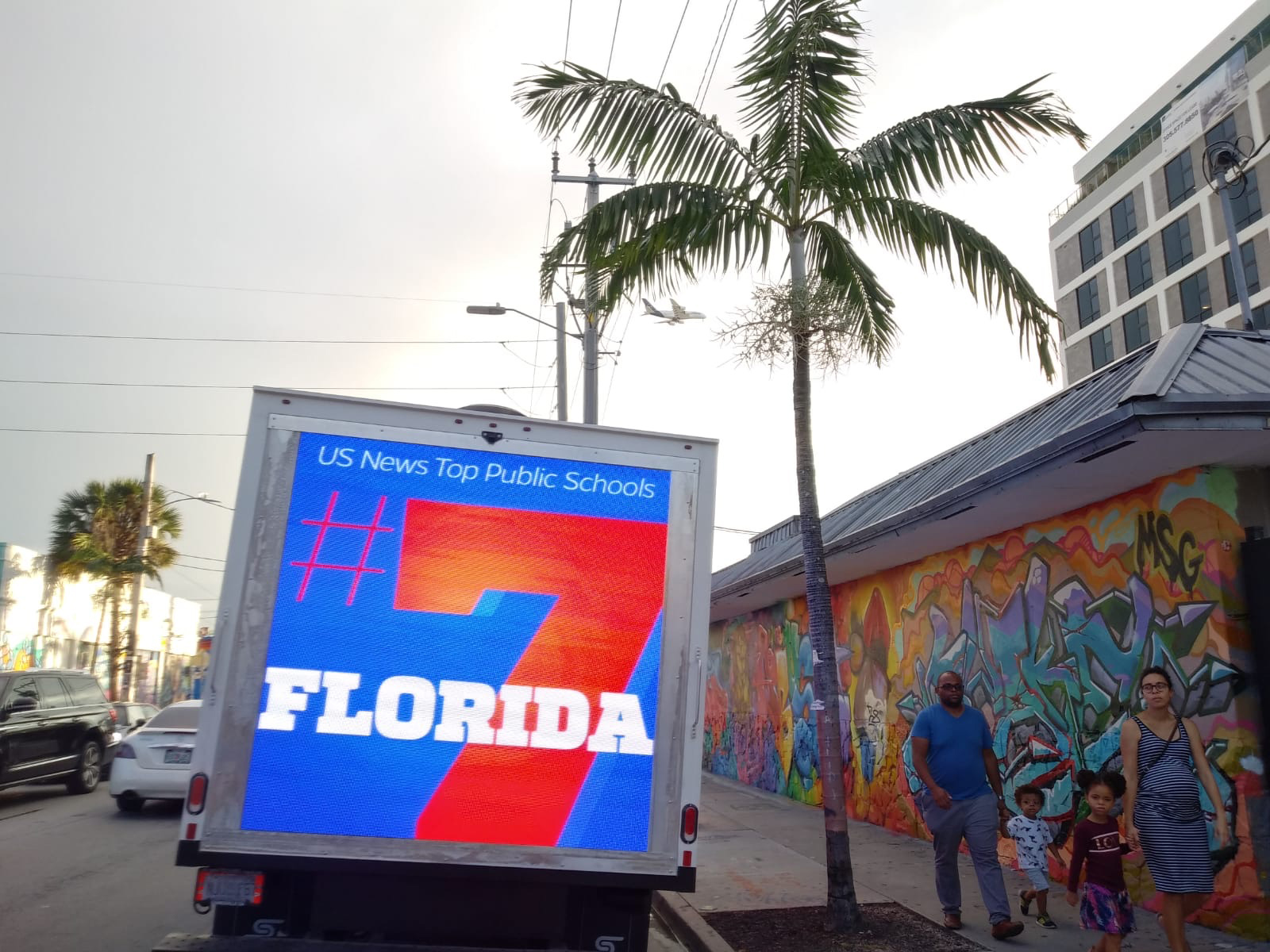 LED display truck at the Orange Bowl Blitz campaign