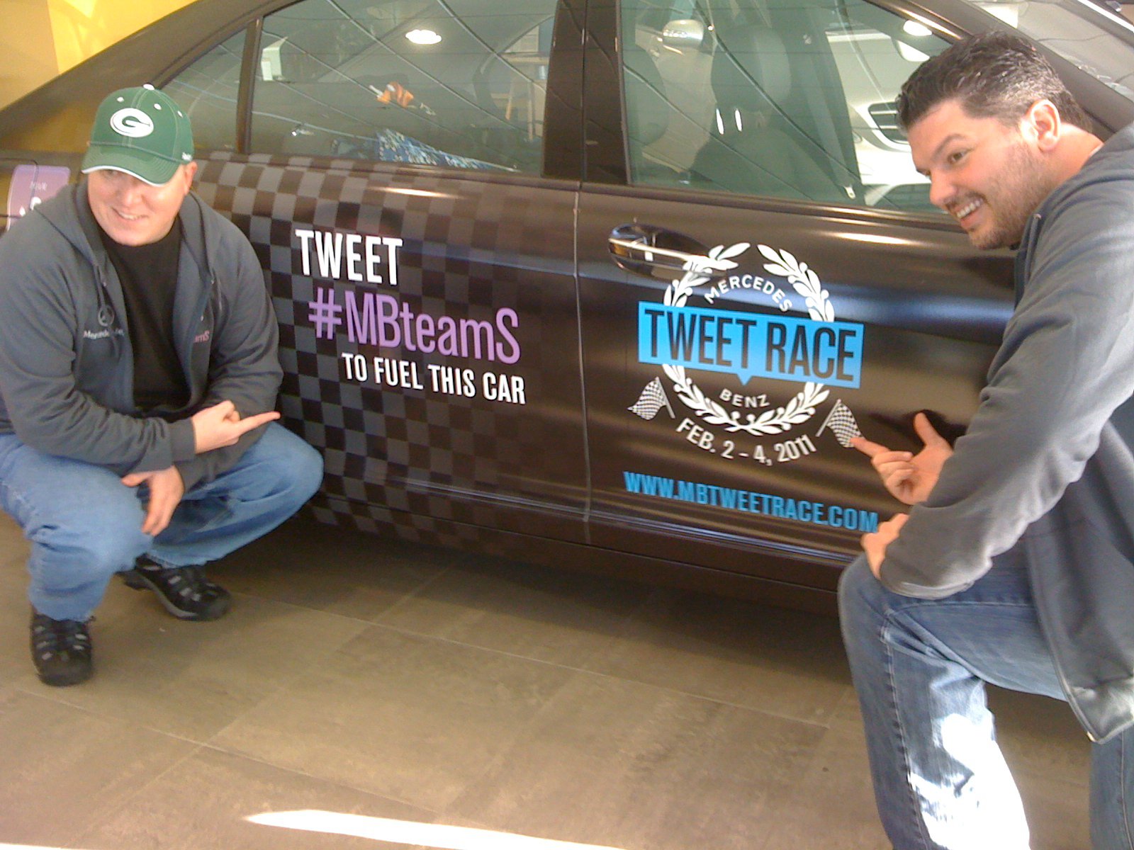 Todd Sanders with the Mercedes-Benz won in the Tweet Race